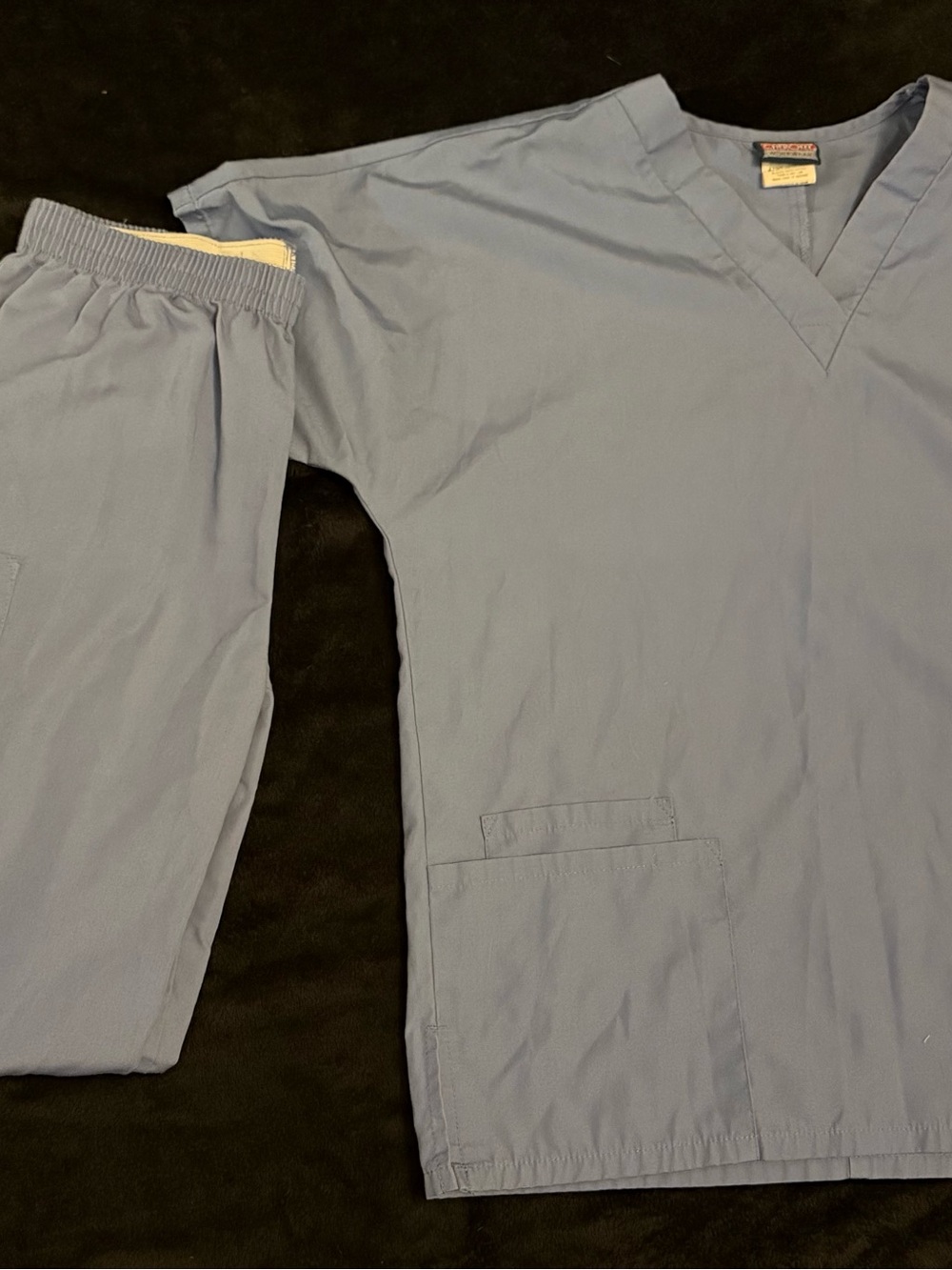 Cherokee Light Blue women’s Scrub Pants & Top Set